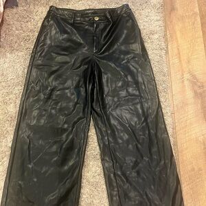 Marc New York Faux Black Leather Men's Pants